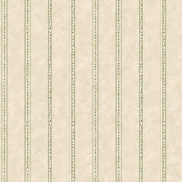 The Wallpaper Company 8 in. x 10 in. Green Stripe Wallpaper Sample