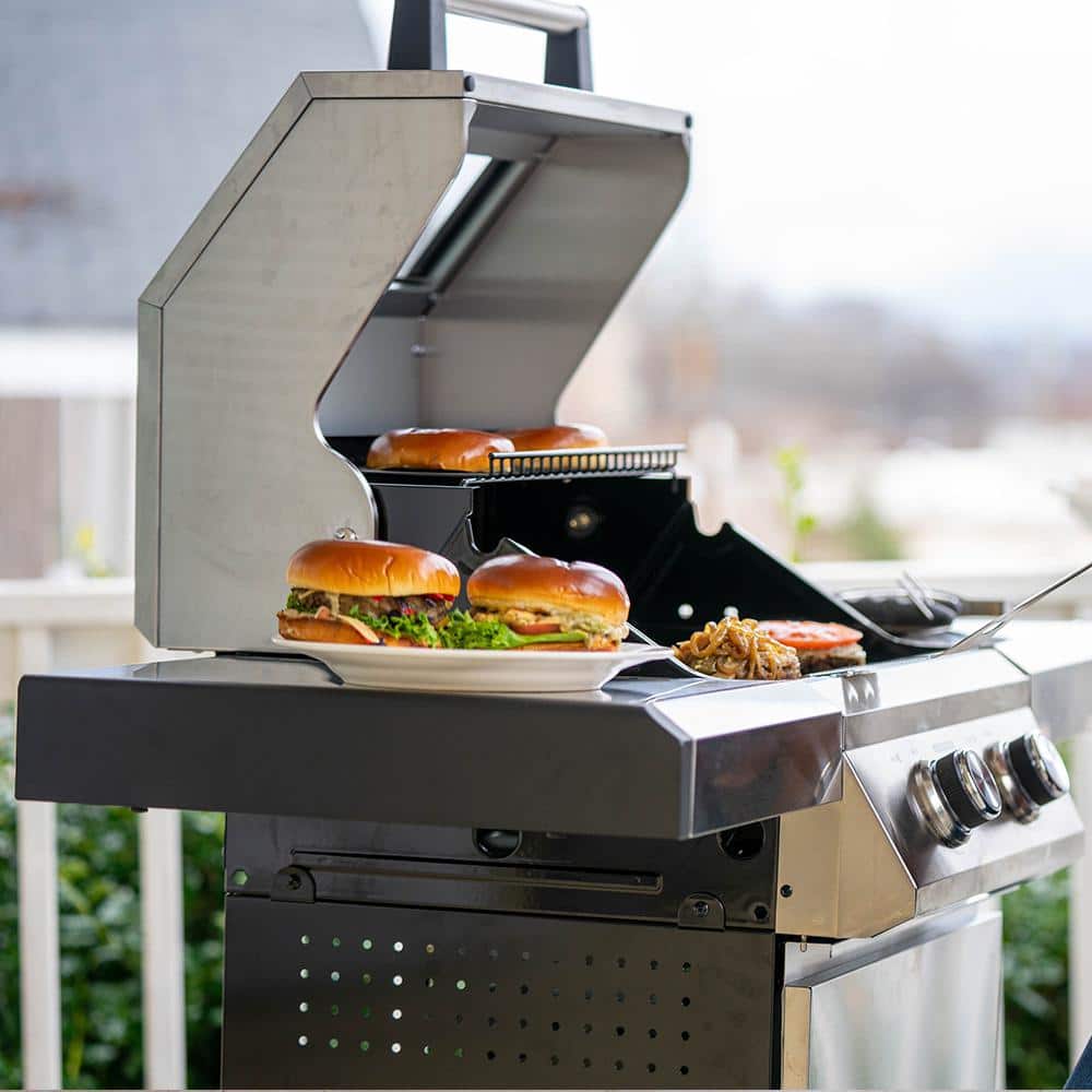 Monument 2-Burner Stainless Steel Propane Gas Grill with Clearview Lid
