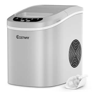 14 in. 26 lbs. Portable Compact Electric Ice Maker Machine Mini Cub in Sliver