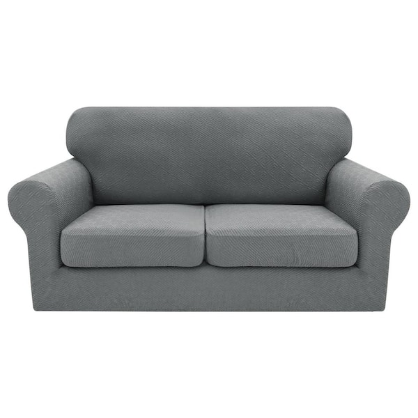 Phewnyzo 71 in. -91 in. 3-Piece Stretch Sofa Cover for 2-Extra