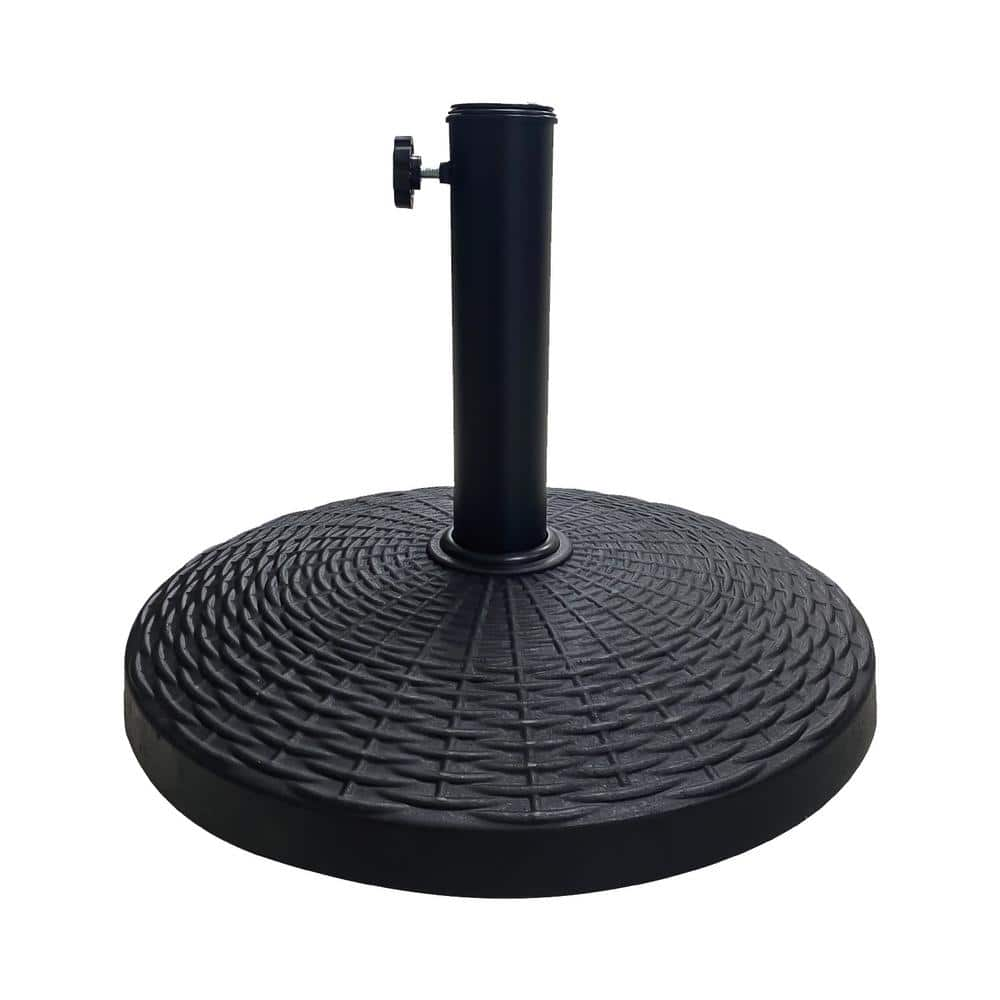 Cisvio 22 lbs. Resin Patio Umbrella Base Market Umbrella Stand in Black ...