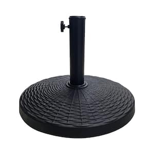 22 lbs. Resin Patio Umbrella Base Market Umbrella Stand in Black