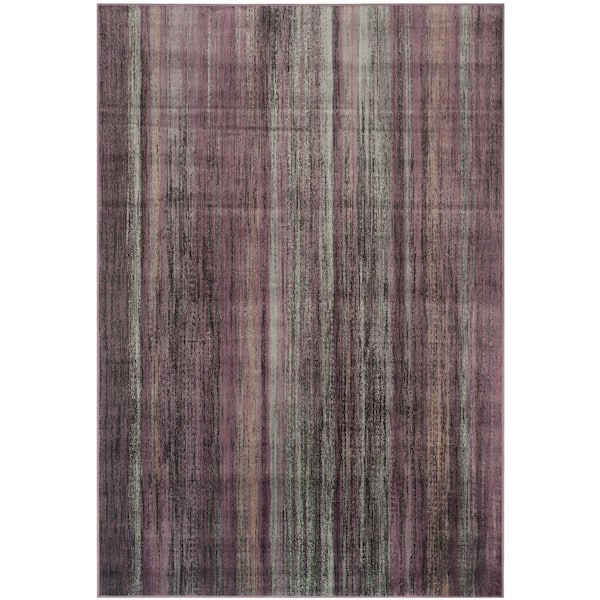 SAFAVIEH Vintage Charcoal/Multi 7 ft. x 9 ft. Striped Area Rug