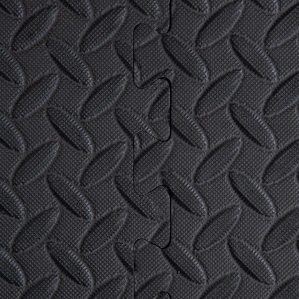 TrafficMaster 24-inch x 24-inchInterlocking Foam Tiles in Black (4-Pack)