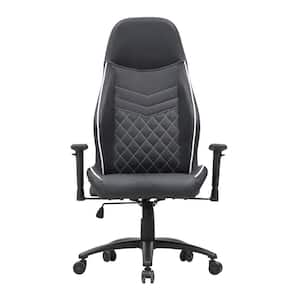Sem Ergonomic White PU Leather Gaming Chair with Diamond Stitching