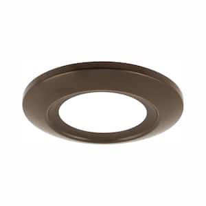 5.5 in. Surface Mount Collection 12-Watt Antique Bronze Integrated LED Flush Mount