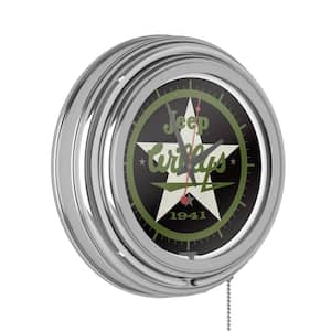 Trademark Global 14 in. Black Corvette C5 Neon Wall Clock GM1400