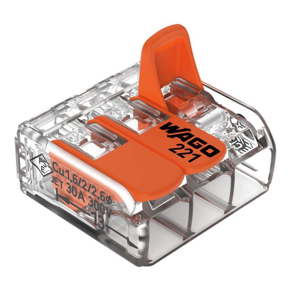 221-613 Lever Nuts 10 AWG 3 Wire Conductor Wire Connectors, 10-20 AWG (10-Piece Bag) price history on PriceWatchPro