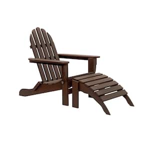 Icon Chocolate 2-Piece Folding Recycled Plastic Adirondack Chair