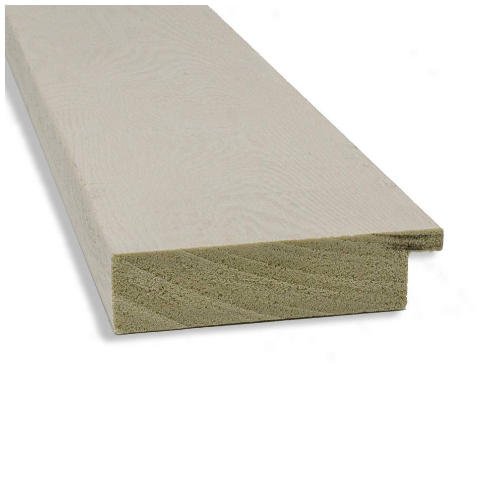 Rustic Plank White Woodgrain Full-Length Rectangular Mirror