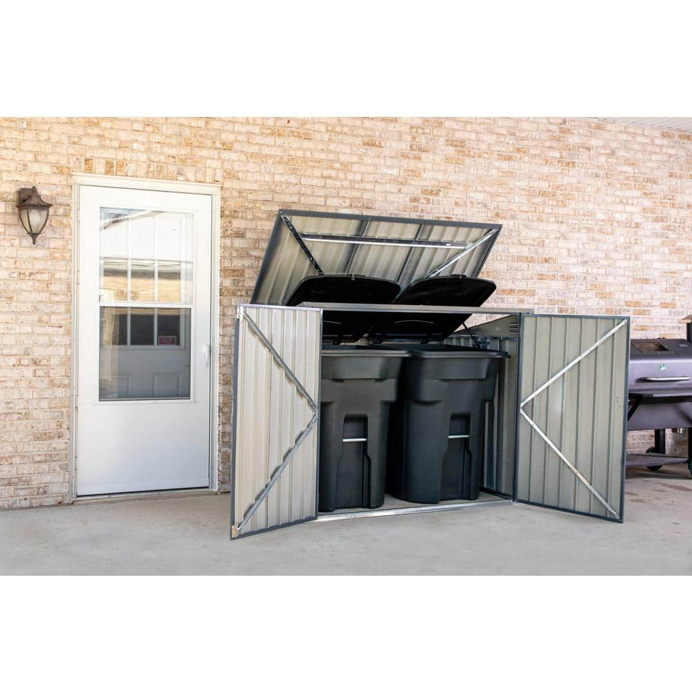 Charcoal Galvanized Steel 6 x 3 ft. Lean-To Shed Kit
