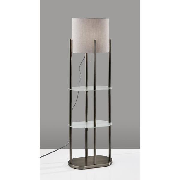 adesso floor lamp with shelves