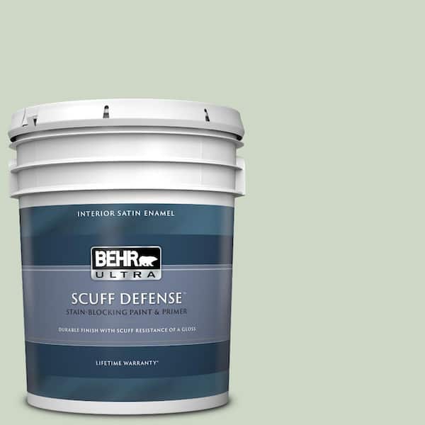 BEHR ULTRA 5 gal. #S390-2 Spring Valley Extra Durable Satin Enamel Interior Paint & Primer