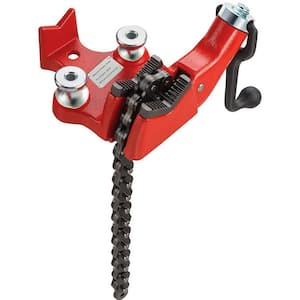 1/8 in. to 5 in. Pipe Capacity Top Screw Bench Chain Vises Heavy-Duty Pipe Threader with Pipe Rest, Bender