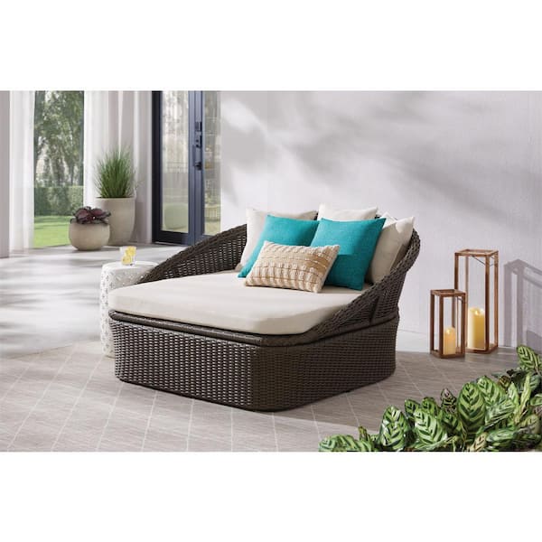 Gray Wicker Outdoor Patio Daybed, Skyline Design Outdoor Furniture Reviews