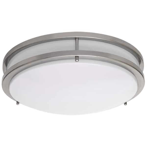 5CCT-JR1BN 10 in. Brushed Nickel Selectable LED Flush Mount 2700/3000/3500/4000/5000K