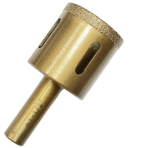 1-1/2 In. Diamond Core Bit Hole Saw with 1/2 in. Shank for Drilling Granite, Marble, Ceramic, Porcelain and Concrete