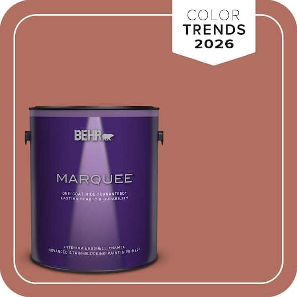 BEHR MARQUEE 1 gal. #PPU2-12 Terra Cotta Urn One-Coat Hide Eggshell Enamel Interior Paint & Primer