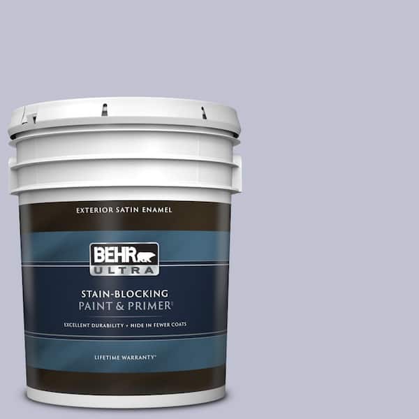 BEHR ULTRA 5 gal. #S560-2 Lavender Honor Satin Enamel Exterior Paint & Primer