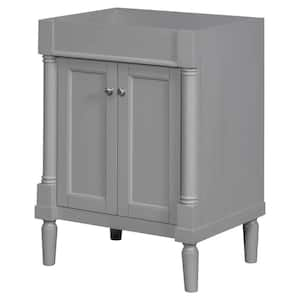 23.5 in. W x 17.87 in. D x 33 in. H Bath Vanity Cabinet without Top in Gray