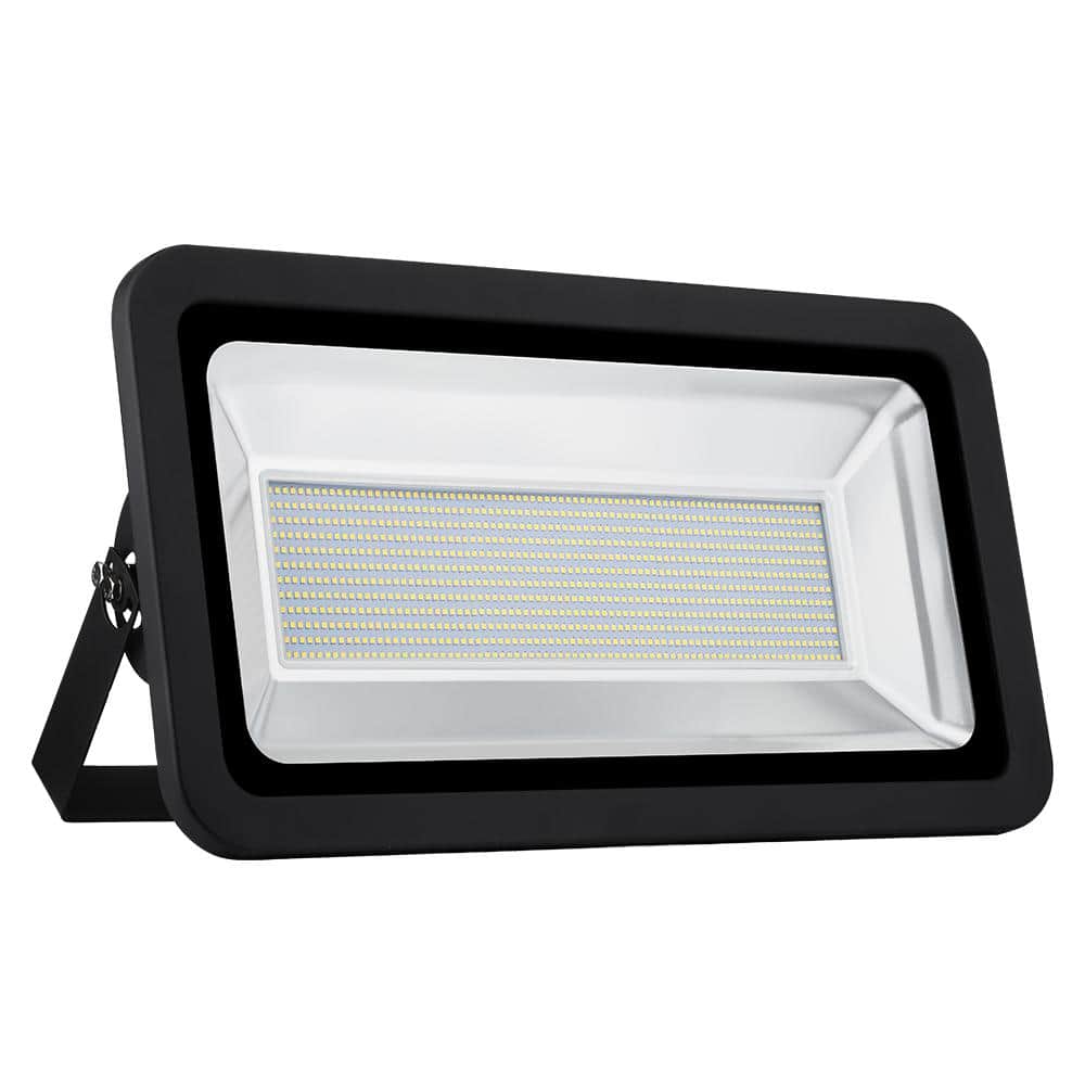 500-Watt Black Outdoor Integrated LED Flood Light 3000K Warm White