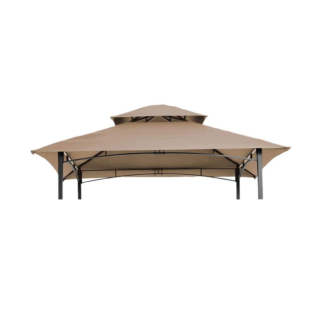 8 ft. x 5 ft. Fire-Retardant Polyester Grill Gazebo Replacement Canopy ...