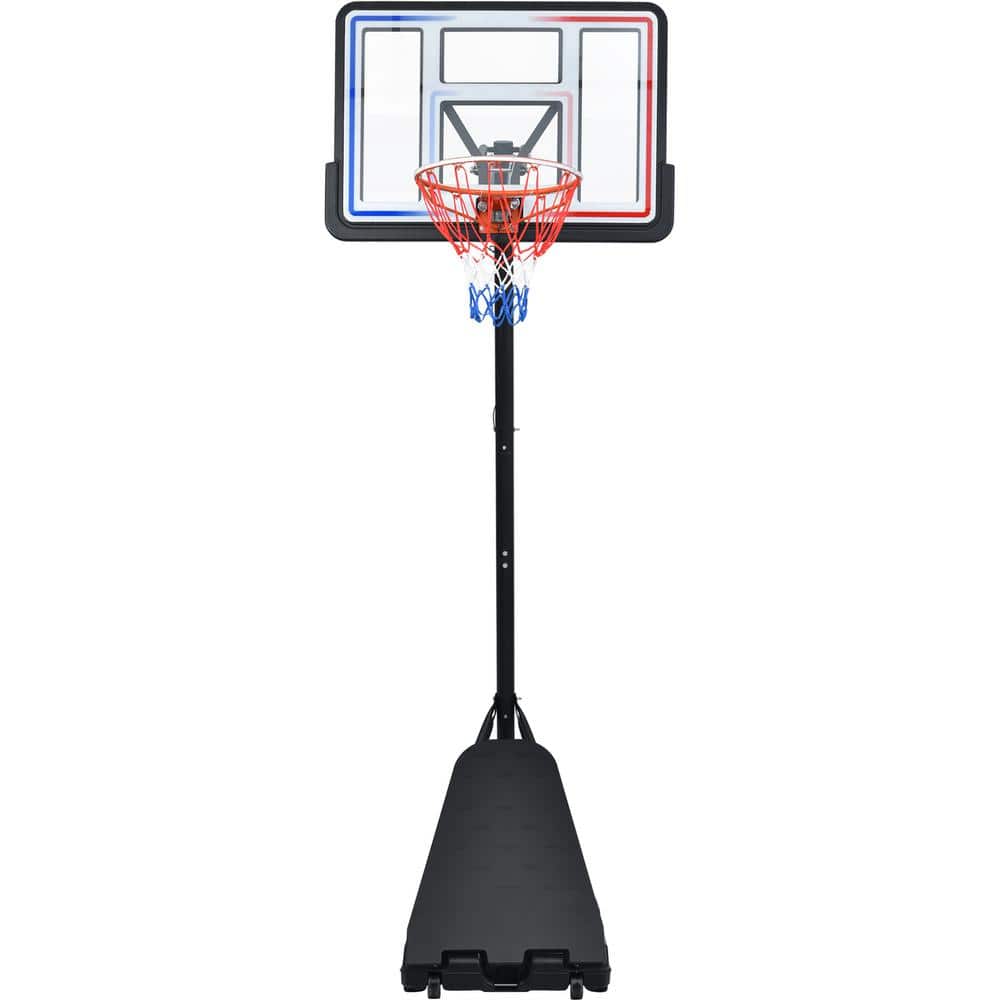 Portable LED Lights Basketball Hoop System 8 ft. to 10 ft. Height Adjustabl