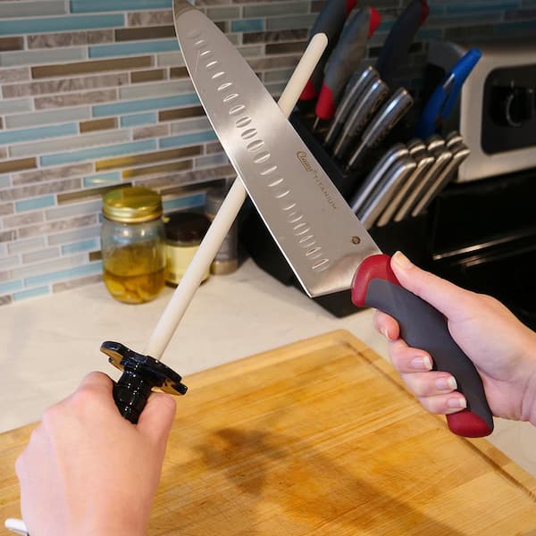 Victorinox Sharpeners, Knife Sharpener Handheld, Ceramic Roller , Blac