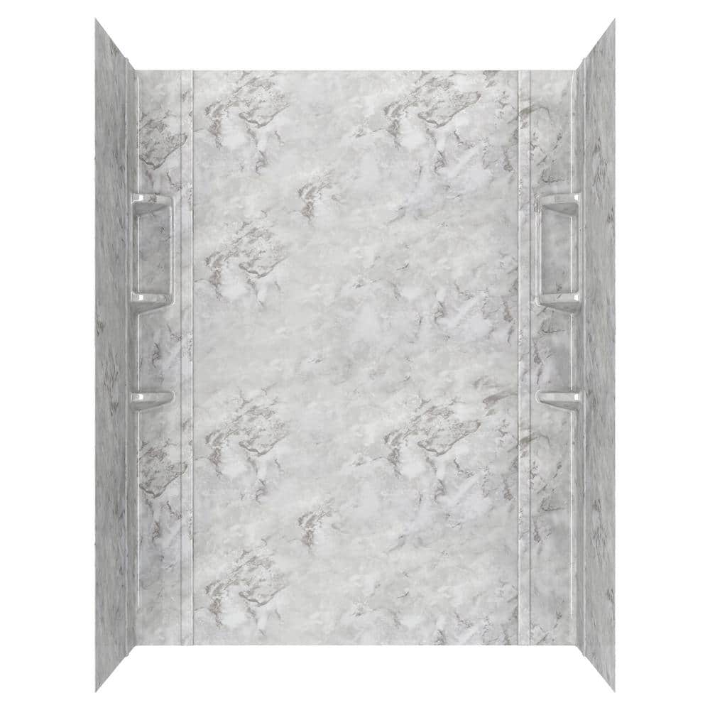 American Standard Ovation 32 in. x 60 in. x 72 in. 5-Piece Glue-Up Alcove Shower Wall Set in Silver Celestial -  2968SWT60.366