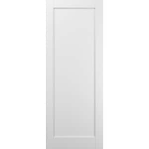 4111 18 in. x 80 in. 1 Panel No Bore Solid MDF Core White Finished Pine Wood Interior Door Slab