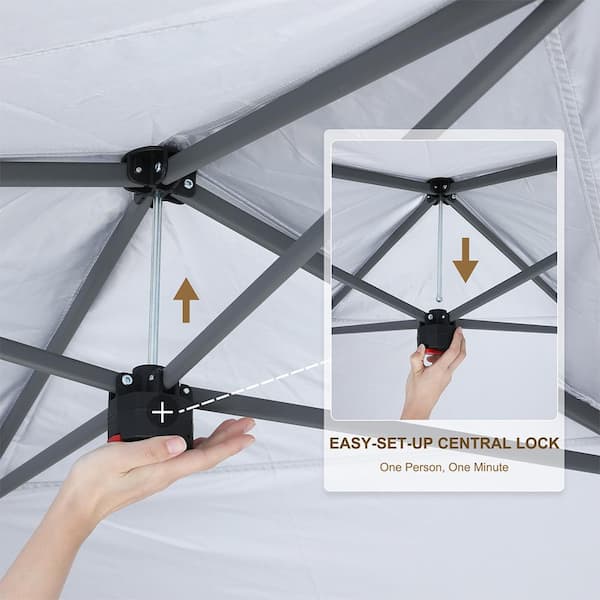 ABCCANOPY 10 ft. x 10 ft. Black Instant Pop Up Canopy Tent Outdoor