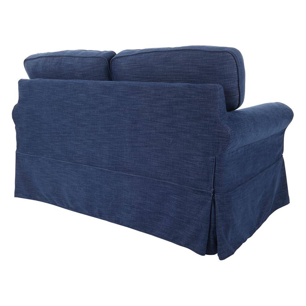 Ashton Cottage Charm Navy Blue Slipcover Loveseat