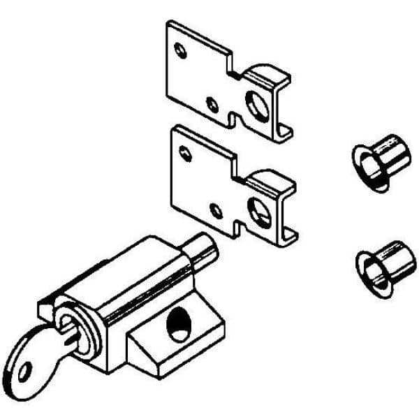 Brass-Plated Keyed Window Sash Lock with Keys