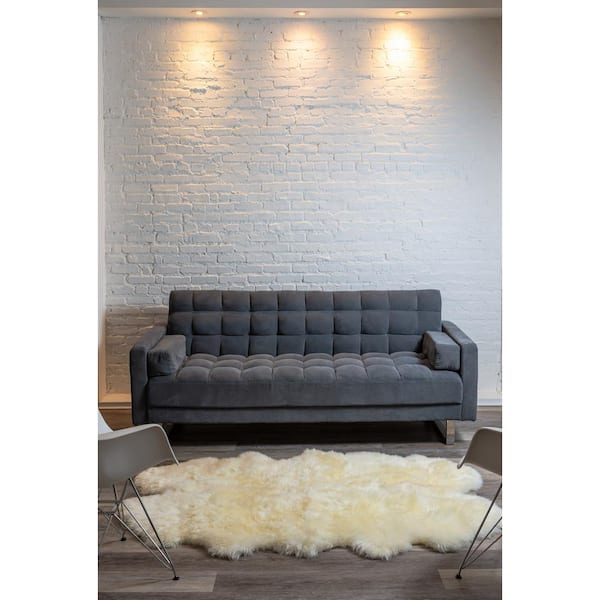 New Zealand Natural 4 ft. x 6 ft. Four Sheepskin Area Rug