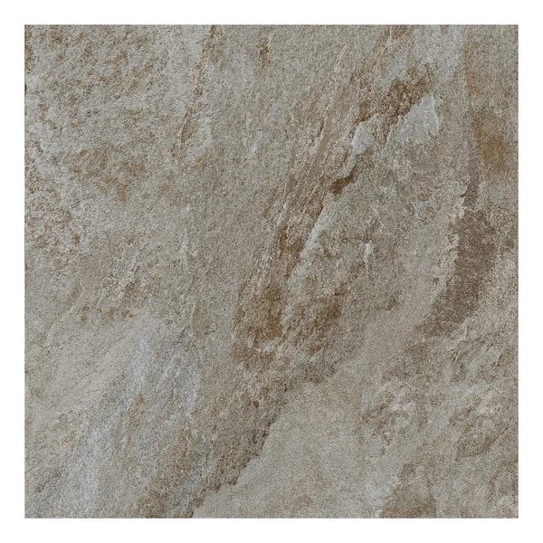 Italian Quarzia 24 in. x 24 in. x 9mm Matte Stone Look Porcelain Floor and Wall Tile-Black (4 PCS, 16 sq. ft./Case)