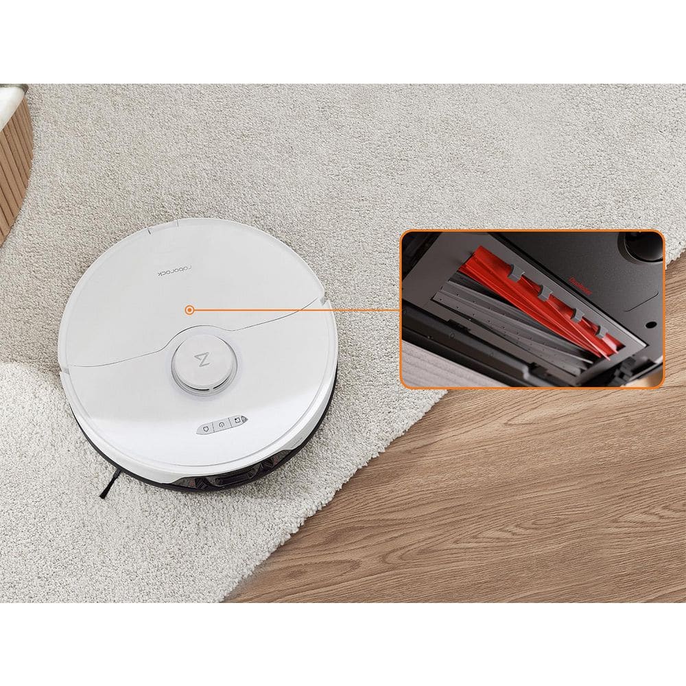 Roborock S8 White Cordless Robot Vacuum and Mop with Smart Mapping