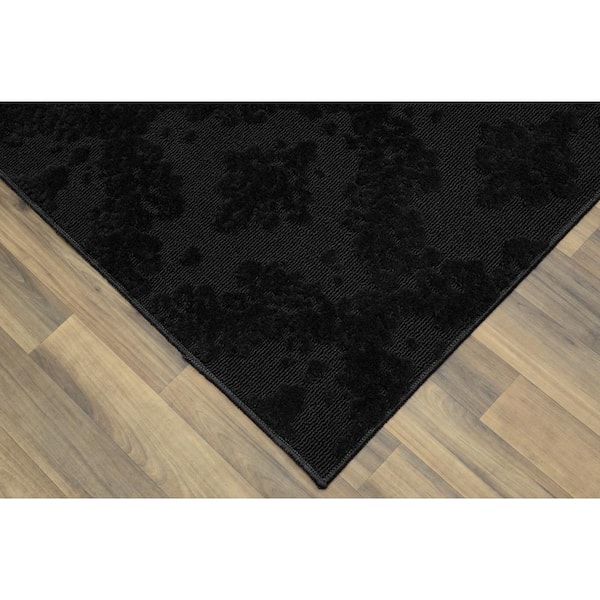 Charleston Black 9 ft. x 12 ft. Area Rug