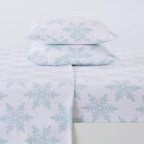 FRESHFOLDS 4-Piece White 100% Turkish Cotton Full Deep Pocket Flannel Sheet Set