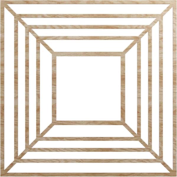 Ekena Millwork 0.25 in. D x 34 in. W x 34 in. H Wood (Red Oak) Medallion Moulding
