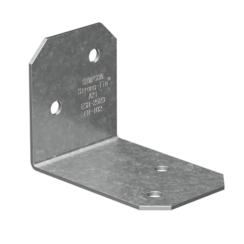 Simpson Strong-Tie 8"x 8"x 2" Galvanized Steel 12 ga Reinforcing Angle Pack 10 