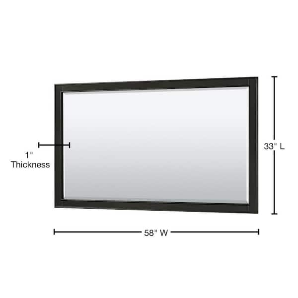 Wyndham Collection Deborah 58 in. W x 33 in. H Framed Rectangular ...