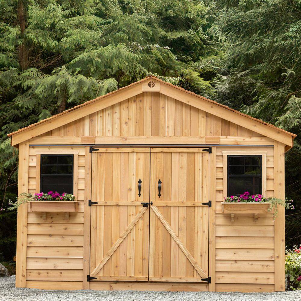 12 ft. x 16 ft. Western Red Cedar SpaceMaster Shed with Cedar Roof price history on PriceWatchPro