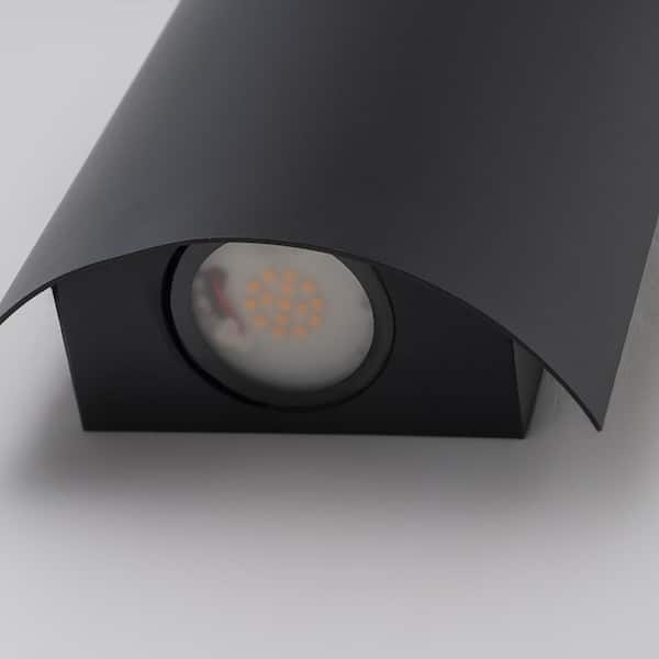 LLHZSY Acerbis 2-Light Matte Black Rectangle Integrated LED