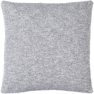 Saanvi Gray Woven Down Fill 22 in. x 22 in. Decorative Pillow