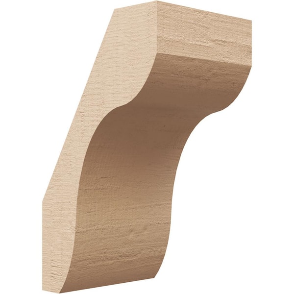 Ekena Millwork 5 in. x 10 in. x 6 in. Stanfield Rough Cedar Woodgrain Timberthane Polyurethane Knee Brace, Primed