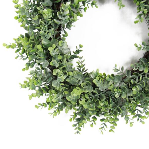 16 in. Frosted Green Artificial Eucalyptus Leaf Foliage Greenery