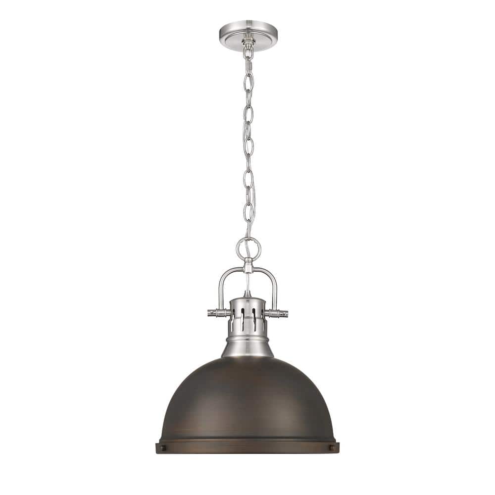 Duncan 100-Watt 1-Light Pewter Pendant Light with Steel Shade price history on PriceWatchPro
