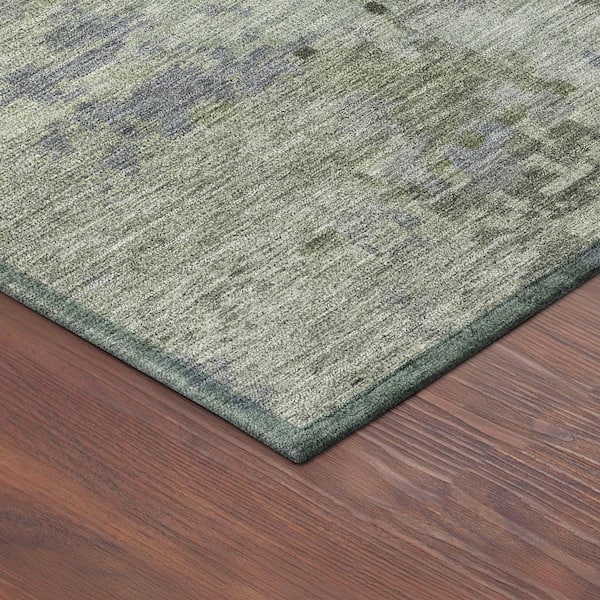 Chantille Machine Washable Indoor/Outdoor Abstract ACN2360 Green 2 ft. x 3 ft. Accent Rug