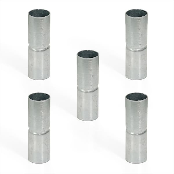 1-5/8 in. Chain Link Fence Silver Galvanized Steel Top Rail Sleeve (Pack of 5)