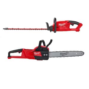 M18 FUEL 24 in. 18V Lithium-Ion Brushless Cordless Hedge Trimmer with M18 FUEL 16 in. Chainsaw (2-Tool)